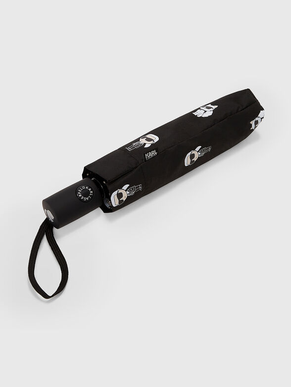 K/IKONIK 2.0 black umbrella with print - 2