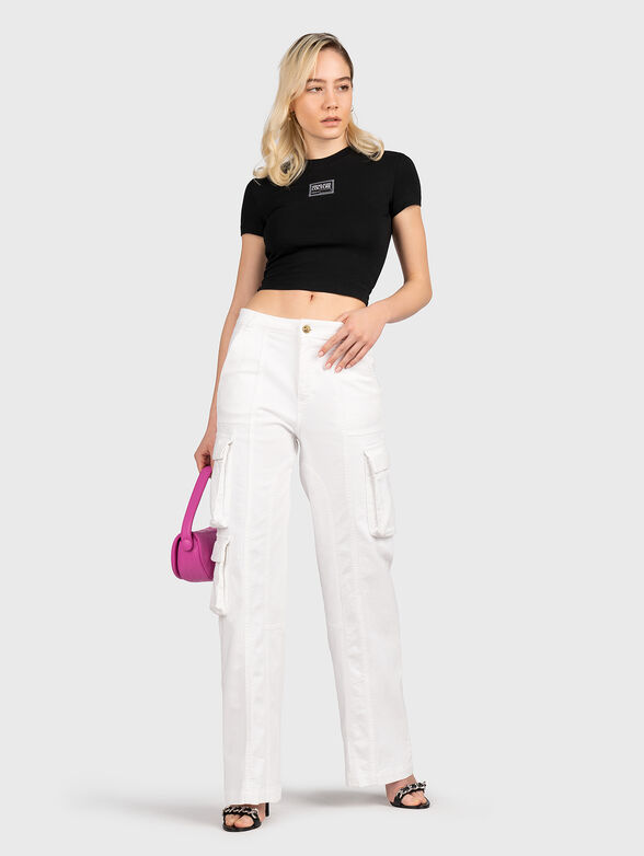 Black T-shirt with accent logo - 2