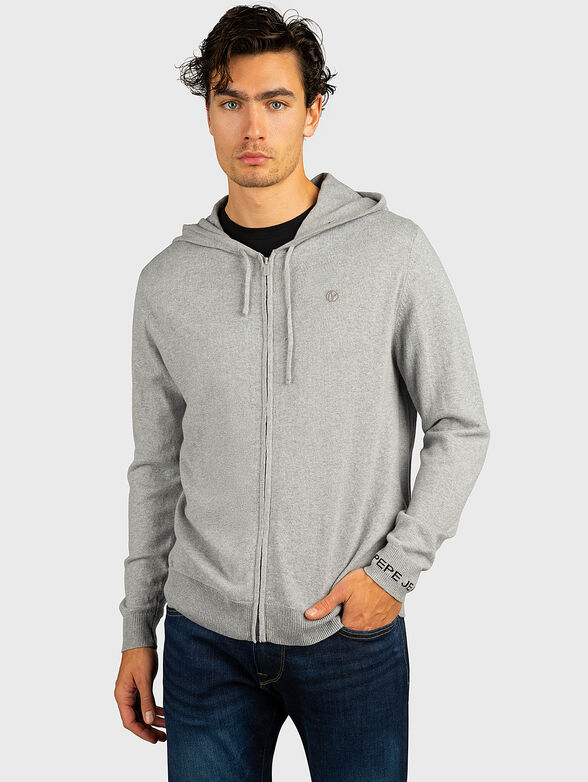 ANDRE hooded sweatshirt with zip - 1