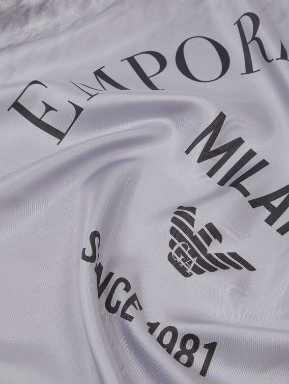 Square scarf with logo print - 2