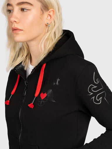 HLZ009 hooded sweatshirt with print on the back - 2
