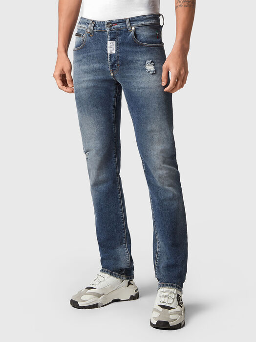 Slim fit cotton jeans