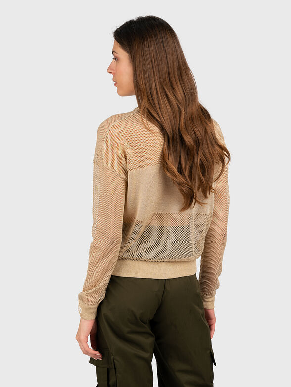 Viscose blend mesh cardigan - 3