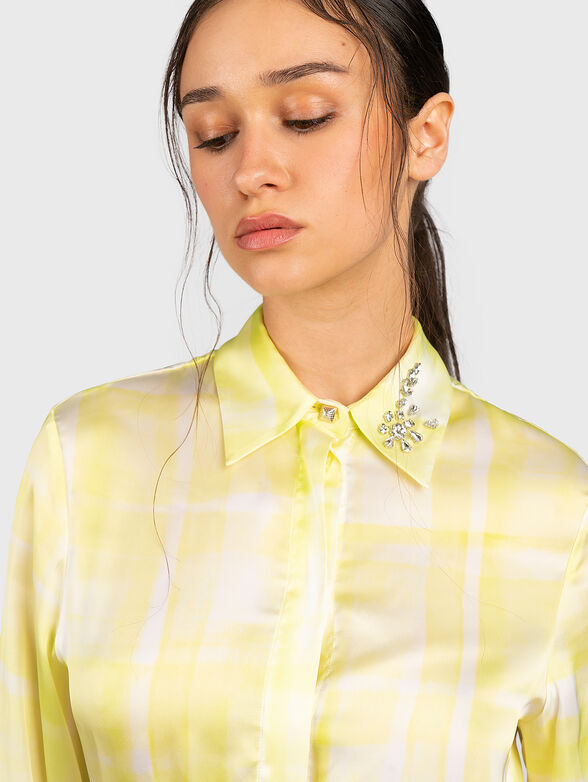 Shirt dress with jewel embroidery  - 4