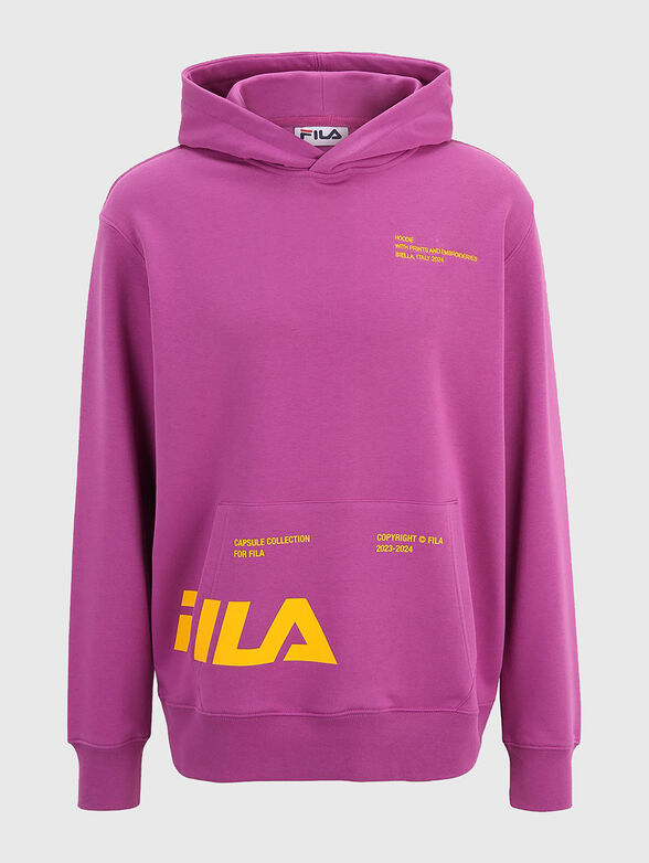 Sweatshirt with hood and print - 0