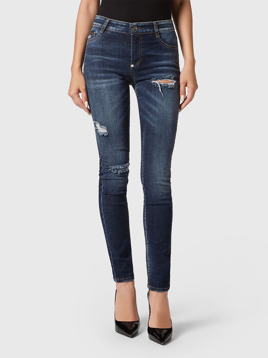 Blue jeans with washed effect