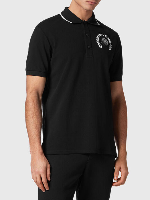 CARBON TIGER polo shirt in black
