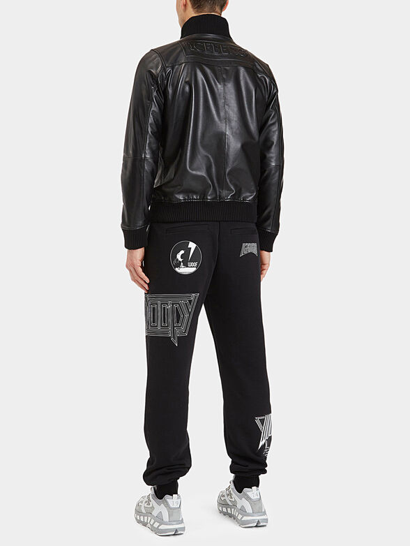 Leather bomber jacket - 4