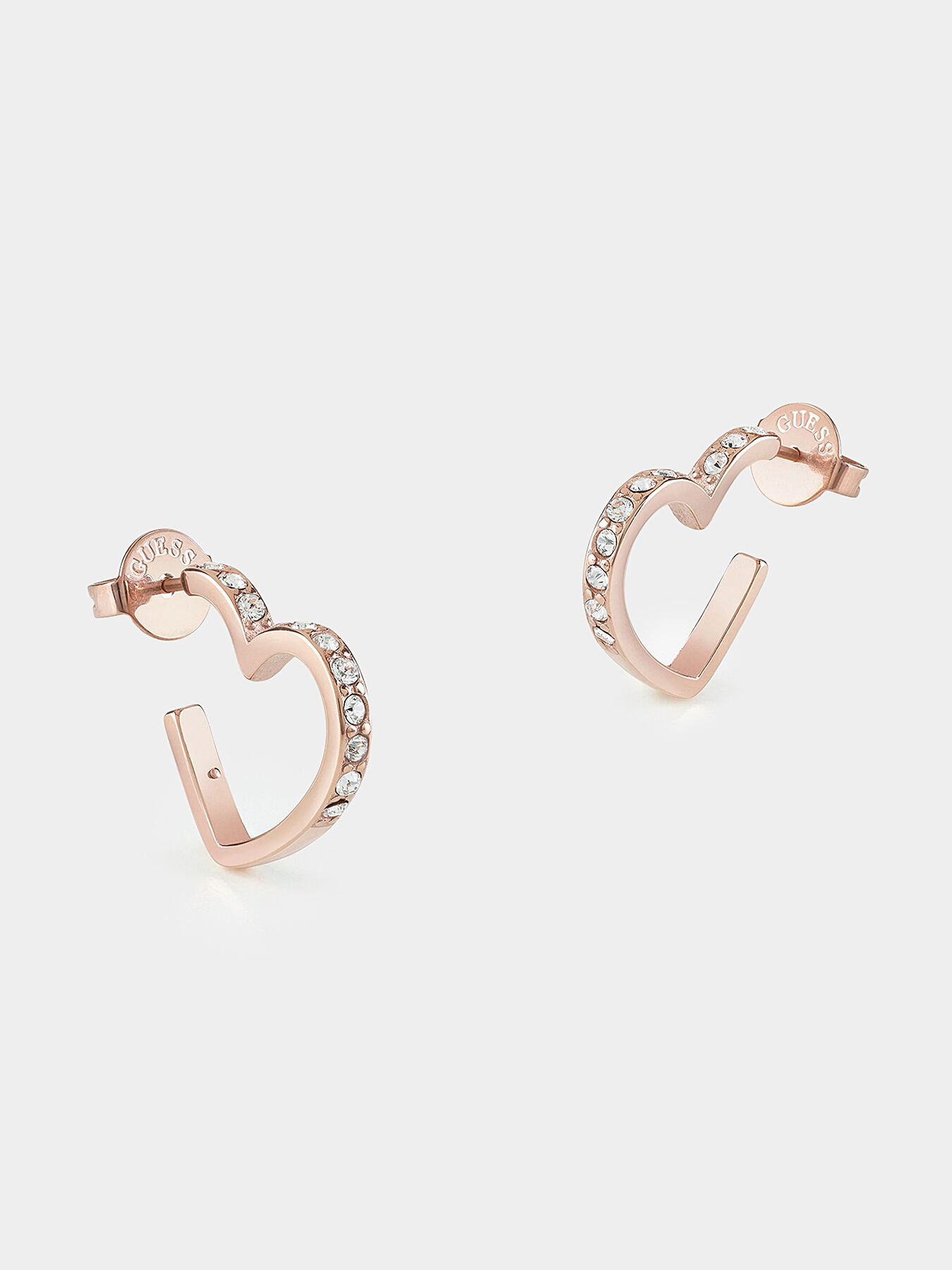 Guess rose gold heart earrings 2025