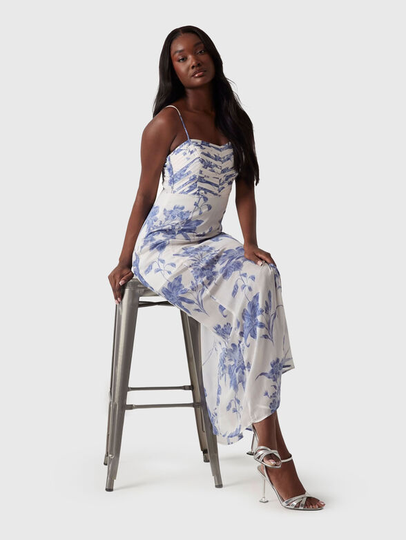 ELLIE midi dress with floral motifs - 4