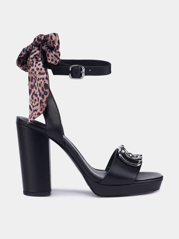 HEBE Leather sandals in black color - 2