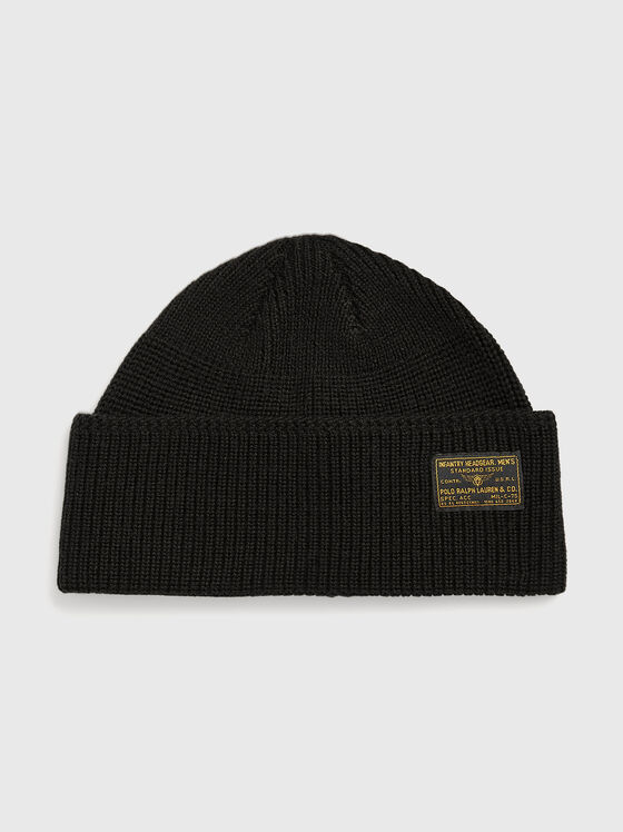 Black wool hat - 1