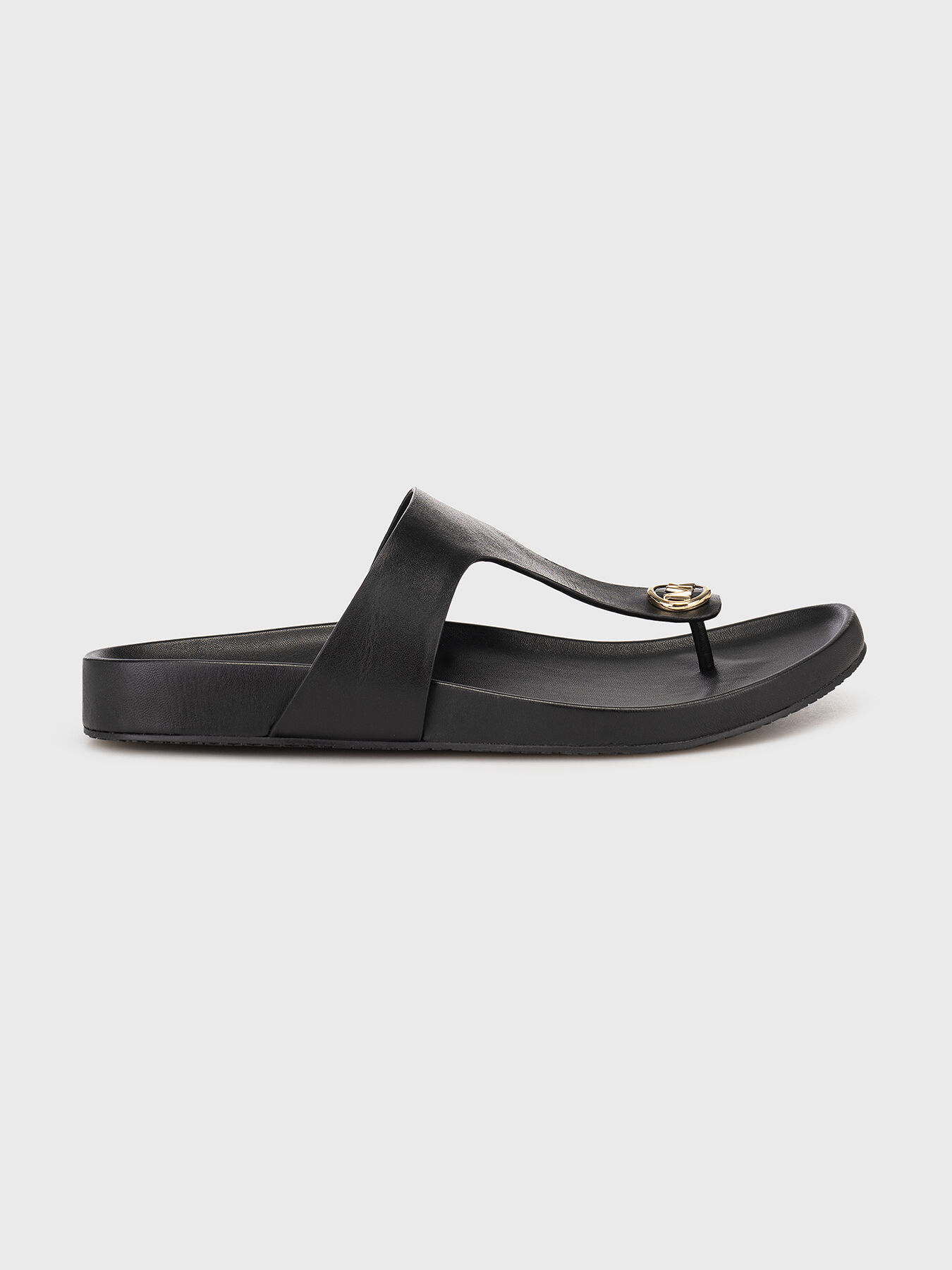 LUCINDA leather slippers with logo detail brand MICHAEL KORS