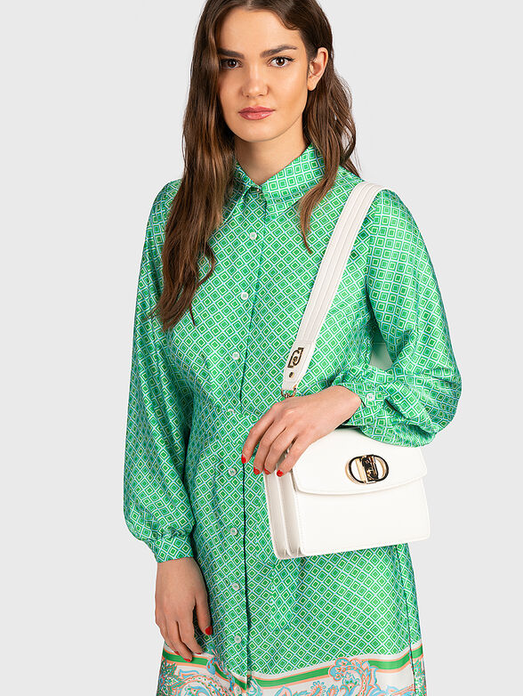 Black crossbody bag with logo accent - 2