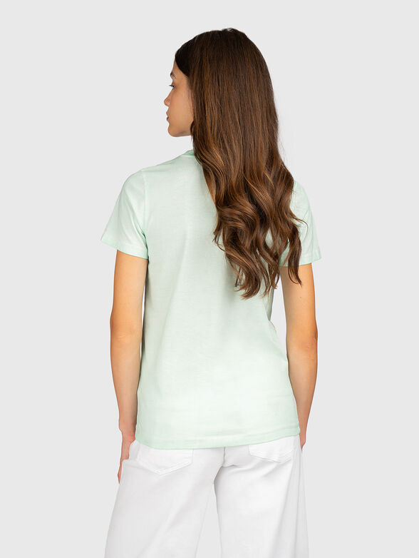 Cotton T-shirt with triangular logo - 3