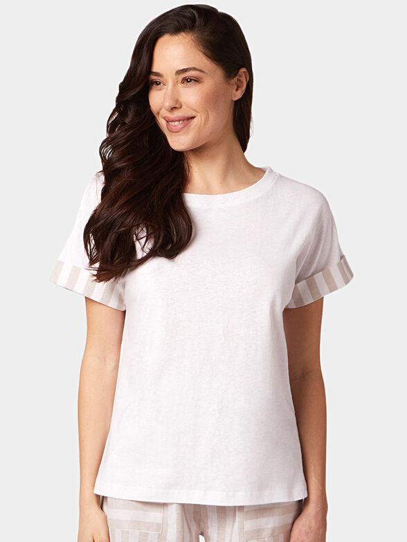 Pajama top with short sleeves - 1