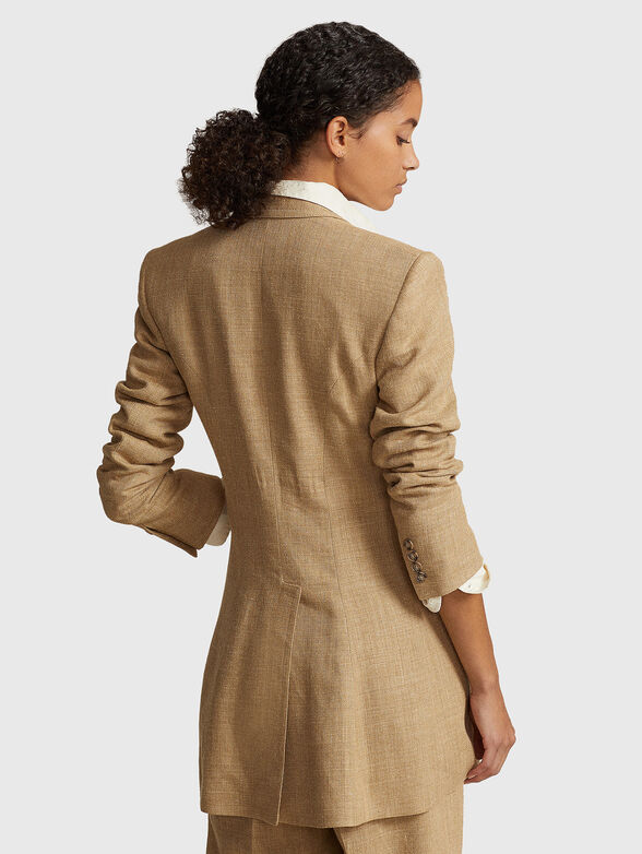 Beige blazer in cotton  - 3