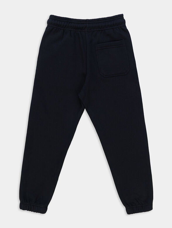 Black sports pants with gold logo - 2