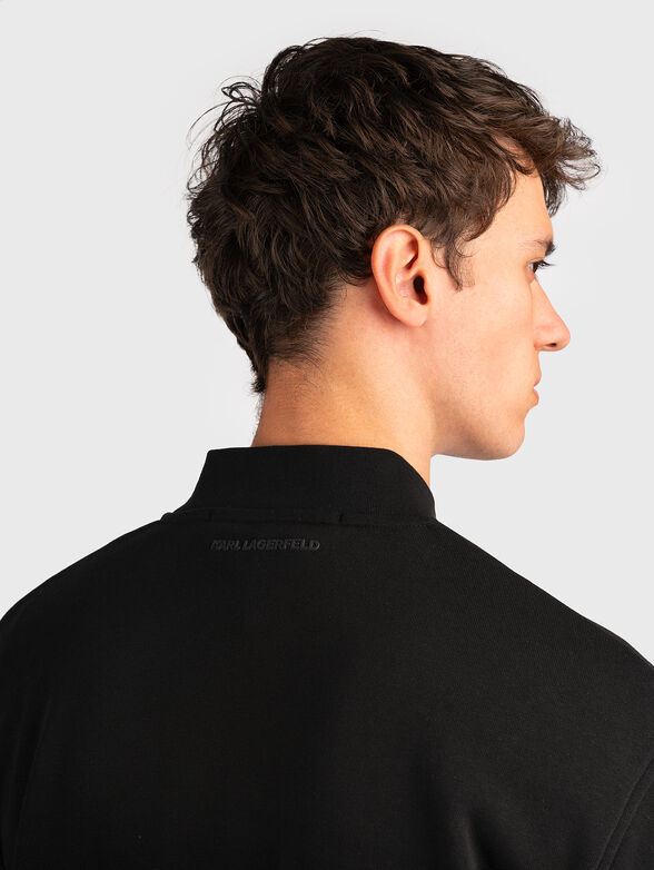 Bomber jacket with metal logo accent - 4