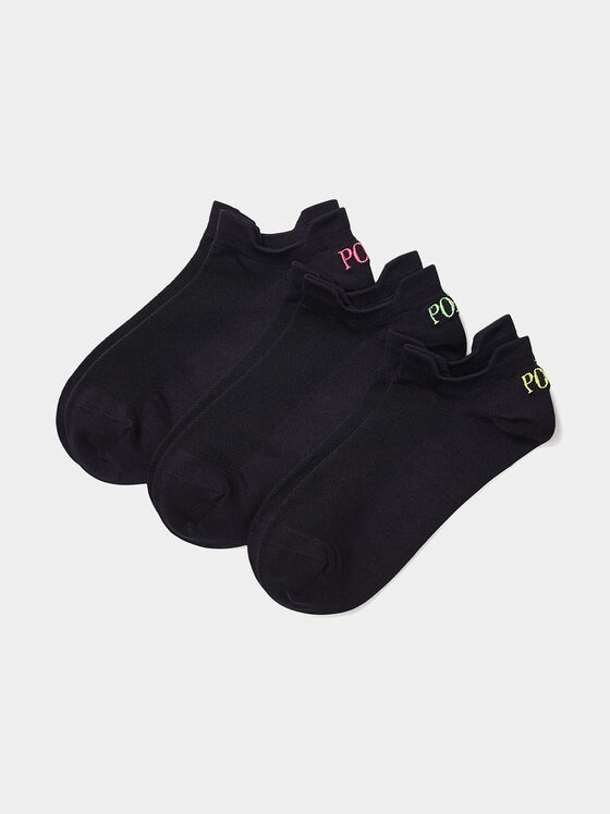 Set of three pairs of socks with logo embroidery - 1