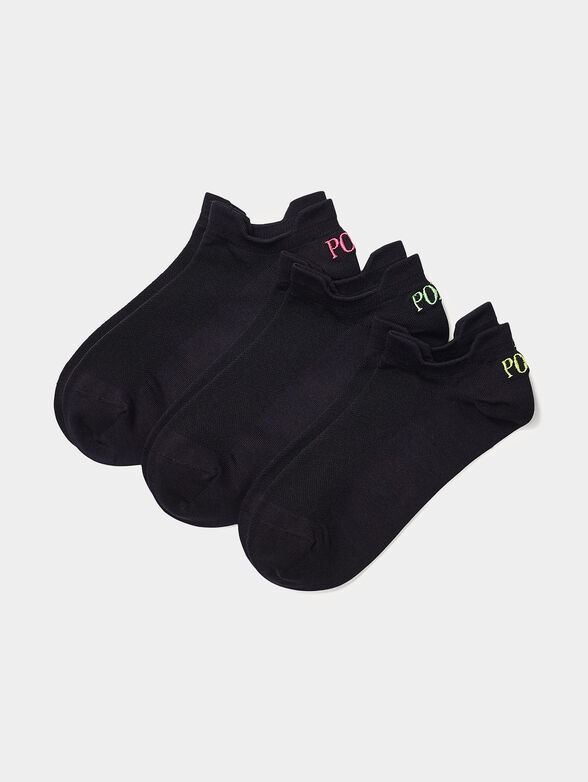 Set of three pairs of socks with logo embroidery - 1