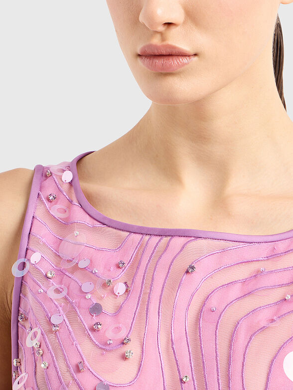 Top in pink with sequins - 5