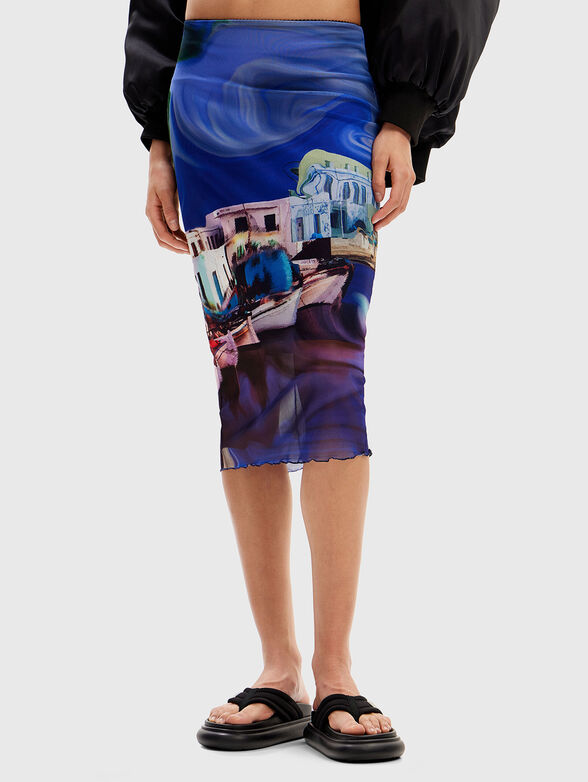 Printed midi skirt - 1
