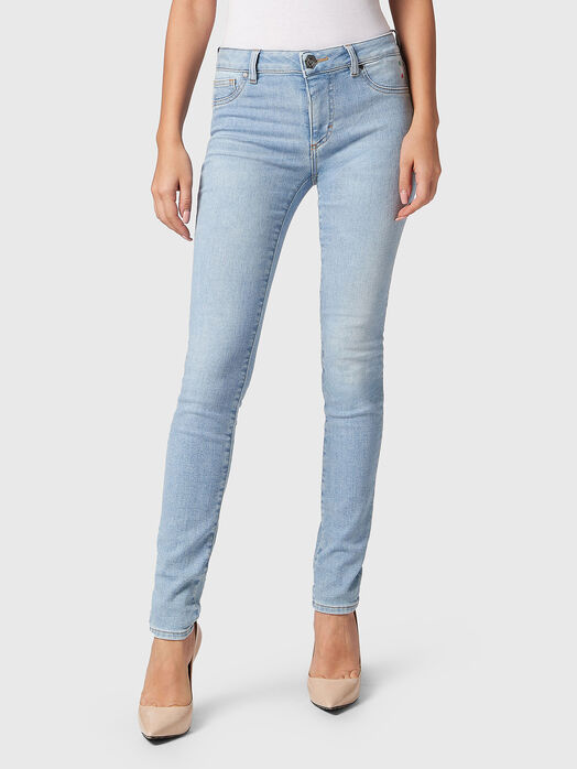 Skinny-fit jeans with logo patch 