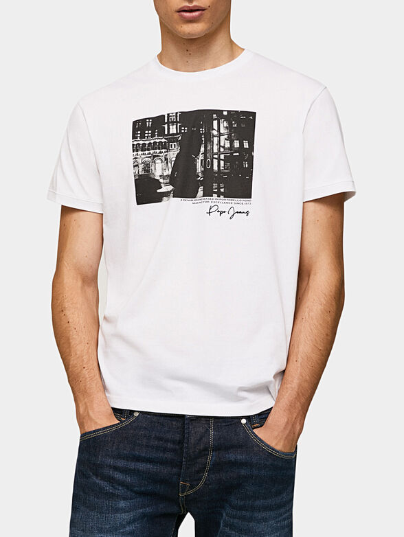 TEAGHAN black T-shirt with photo print - 1