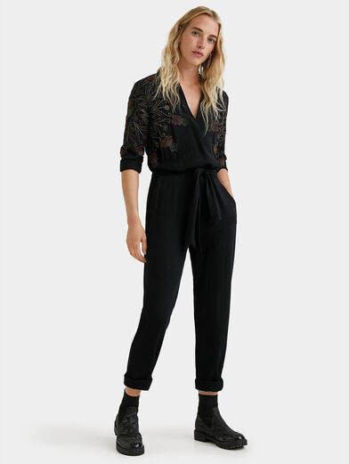 Jumpsuit with floral embroidery - 2