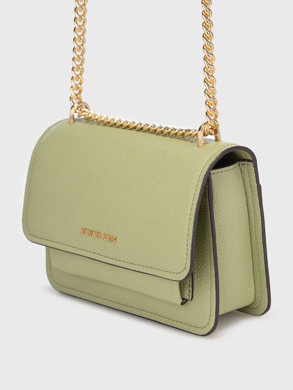Green leather crossbody bag - 5