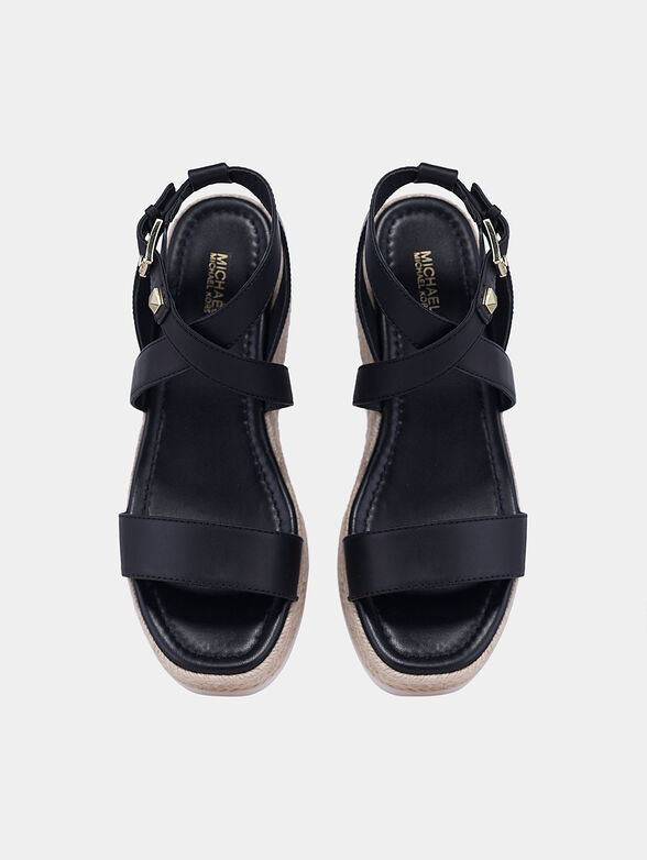 LOWRY Black leather sandals - 6
