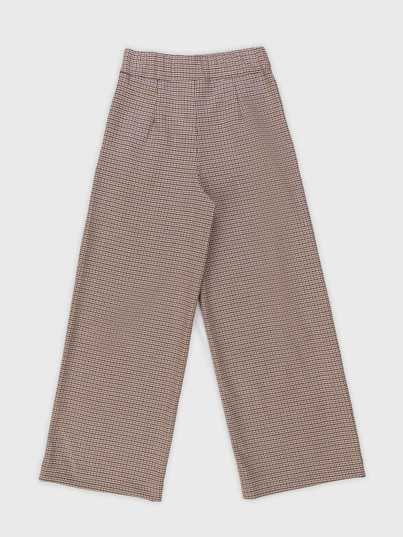 Plaid wide leg trousers - 2