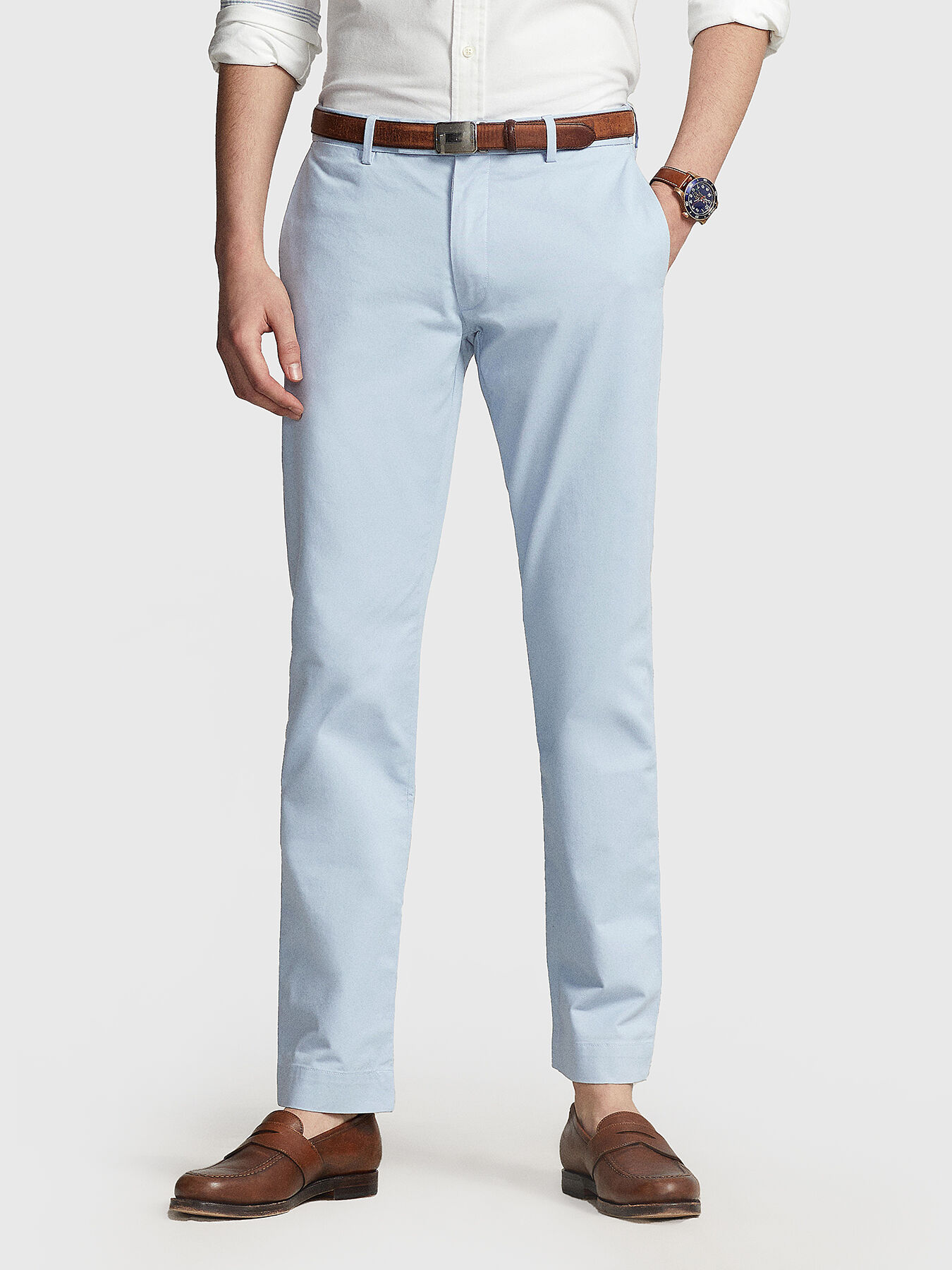 Blue chino pants brand POLO RALPH LAUREN Globalbrandsstore en