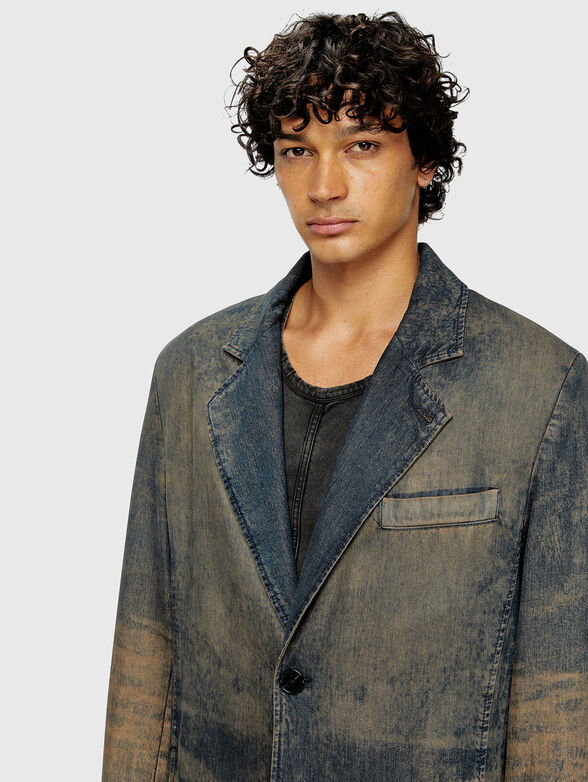 D-BALZ-MID-S unisex coat in denim - 3