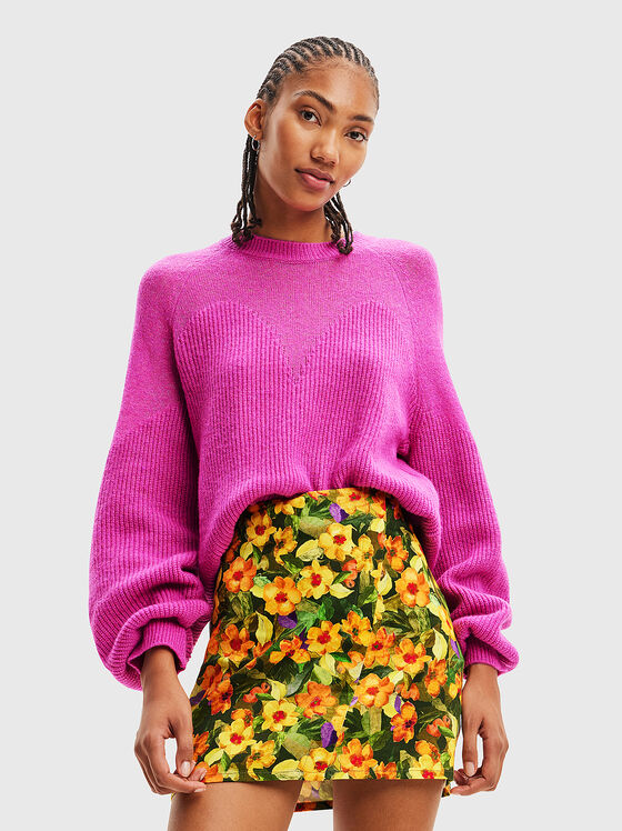 Пуловер SENA в цикламен цвят - 1
