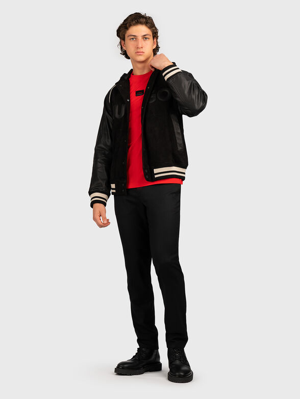 Leather bomber jacket - 1