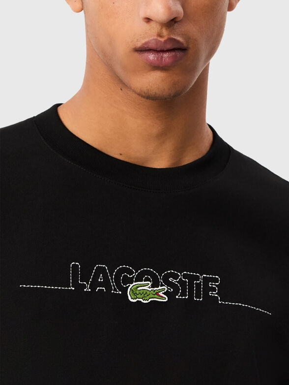 Logo embroidery T-shirt - 4