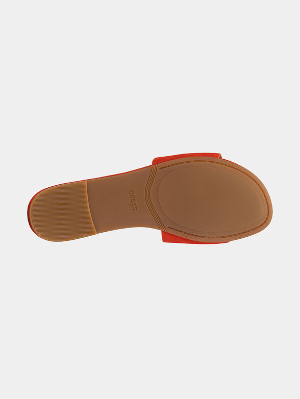 TASHIA leather sandals in beige color - 5