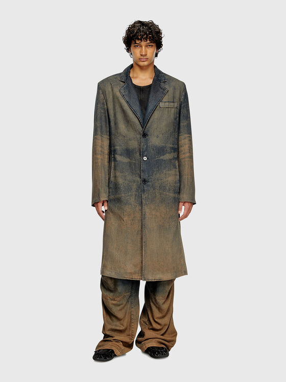 D-BALZ-MID-S unisex coat in denim - 1