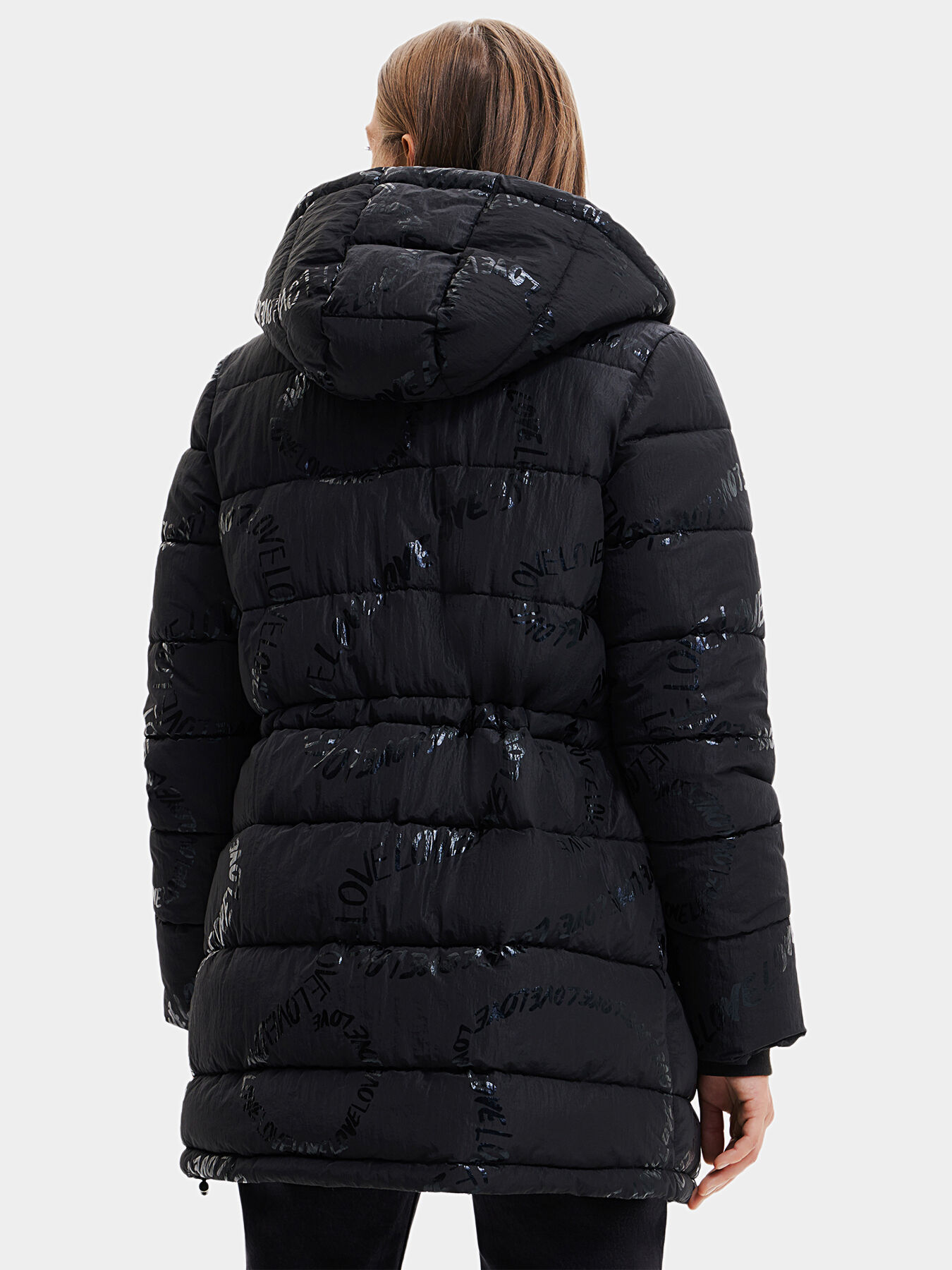 AARHUS padded jacket with accent lettering brand DESIGUAL