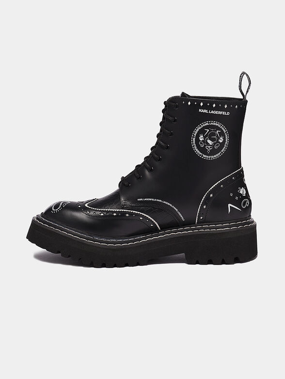 PATROL II Leather boots with print - 4