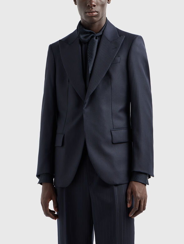 Wool blazer with botton - 1