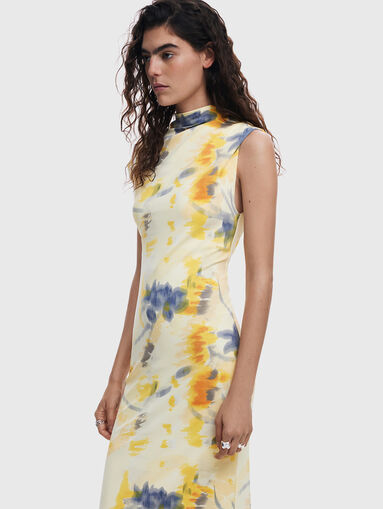 Midi dress with floral motifs - 3