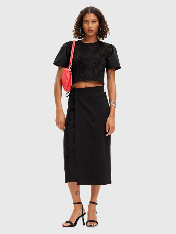 Black cropped top - 2