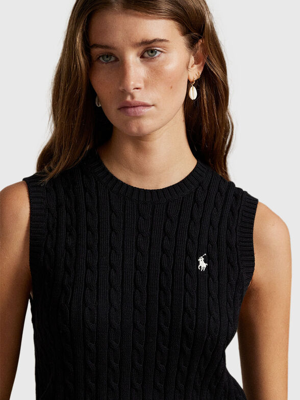 Sleeveless cotton sweater - 4