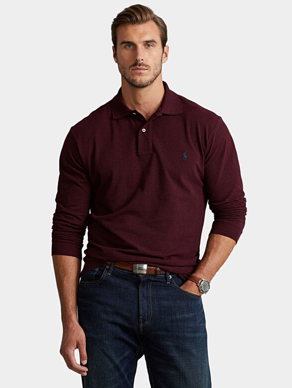 Polo-shirt with long sleeves - 1