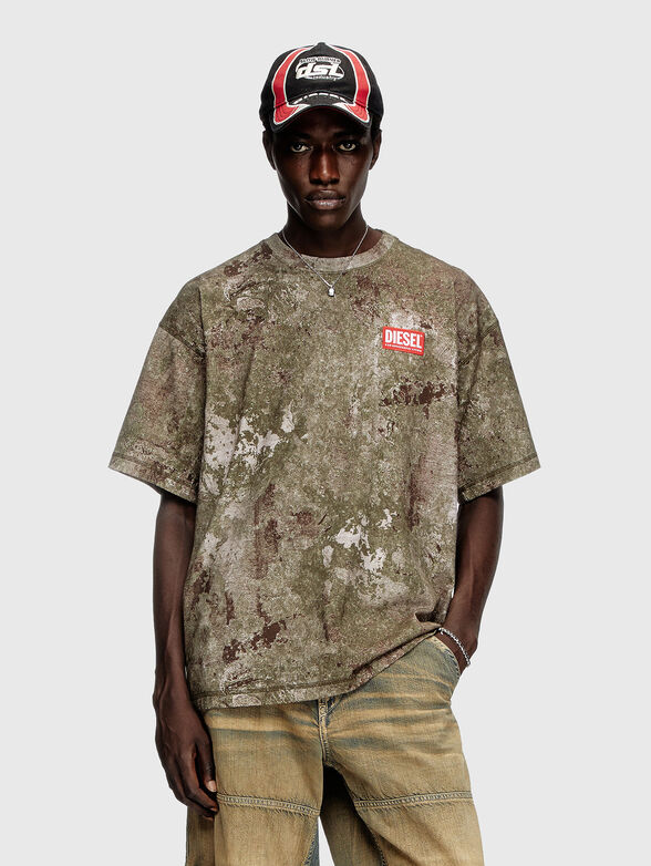 T-BOXT-R12 cotton T-shirt with logo detail - 1