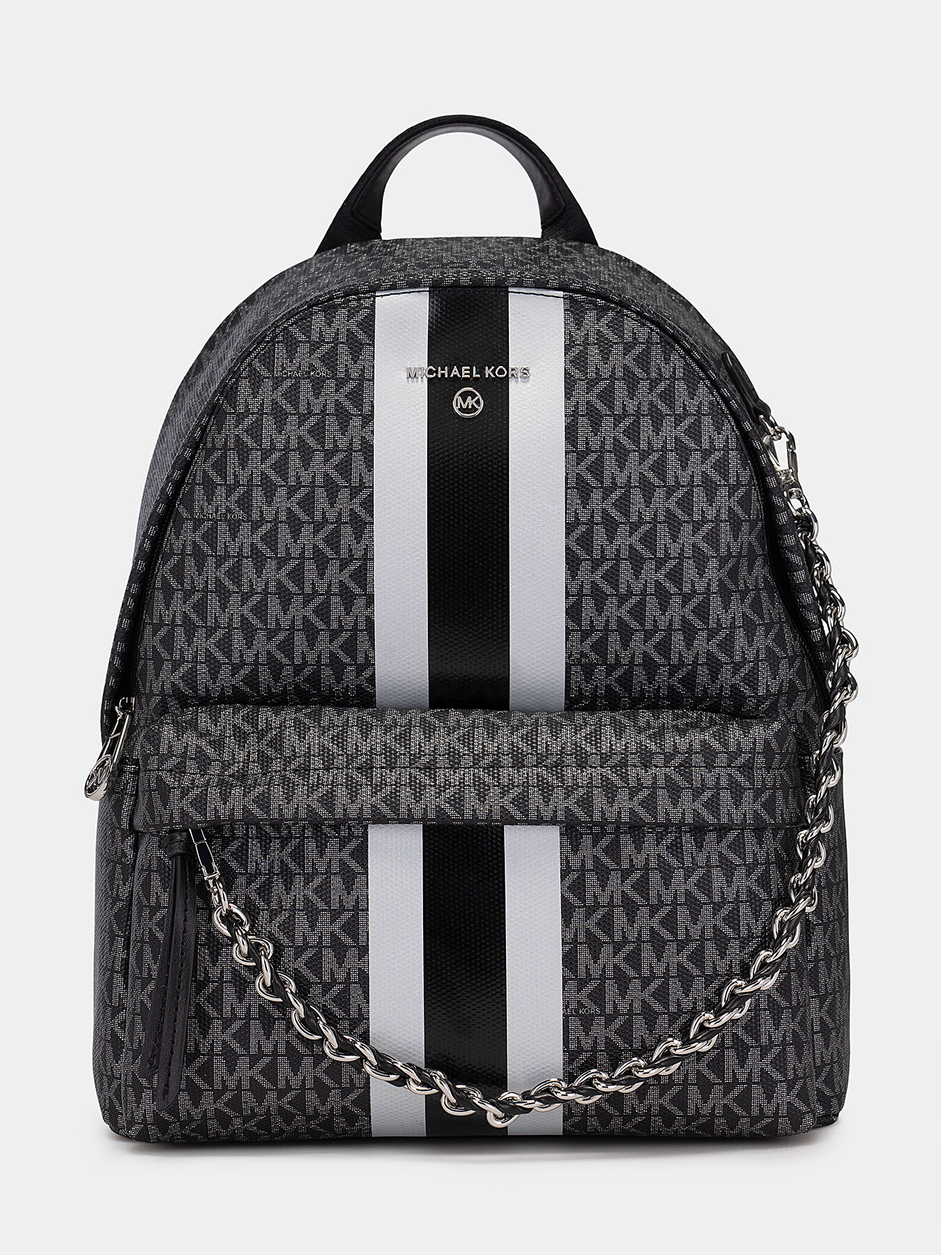 Backpack with monogram logo print and chain brand MICHAEL KORS Globalbrandsstore en