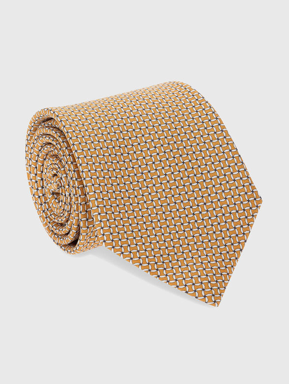 Checkered silk tie - 1